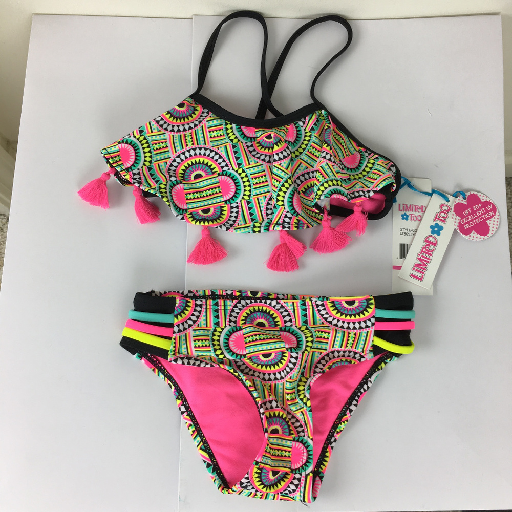 NEW Limited Too Girls 2 Pc  Bikini Swimsuit 4